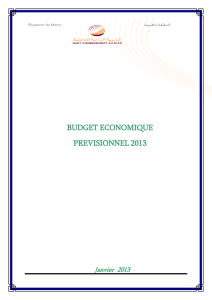 budget economique previsionnel 2013