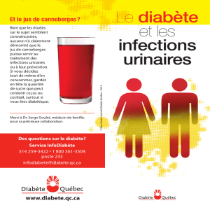 Le diabète et les infections urinaires