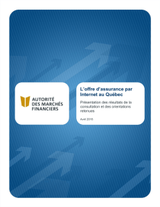 L`Offre d`assurance par Internet au Québec