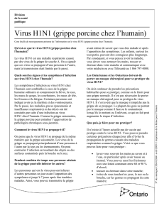 Virus H1N1 (grippe porcine chez l`humain)