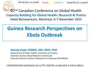 Guinea Research Perspectives on Ebola Outbreak