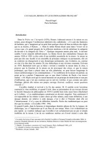 CAVAILLES ET LE RATIONALISME FRANÇAIS inédit 2004