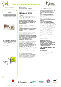 Fiche synthese EUP SOURCE ALIMENTATION EXTERNE
