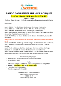 rando camp itinerant - les 3 cirques