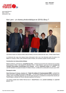 Ker Lann : un champ photovoltaïque en 2018 à Bruz