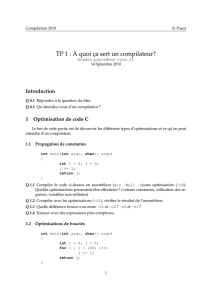 TP 1 : À quoi ça sert un compilateur?