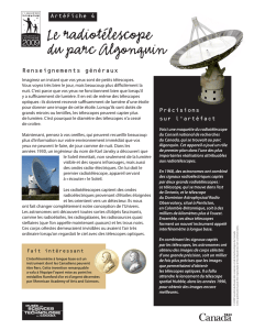 Le radiotélescope du parc Algonquin ArtéFiche 4