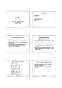 Présentation de Java EE Architecture d`une application d`entreprise