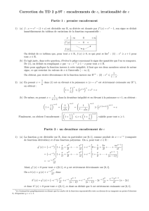 Correction du TD 2 p.97 : encadrements de e, irrationalité de e