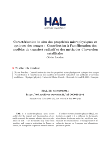 Caractérisation in situ des propriétés microphysiques et optiques