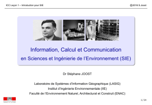 Information, Calcul et Communication