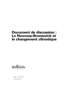 Le Nouveau-Brunswick et le changement climatique