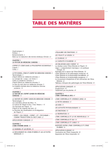 Table des matières 7 pages