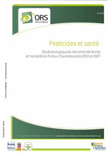 Pesticides et santé - ORS Poitou