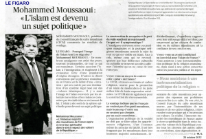 Mohammed Moussaoui: «L`islam est devenu un. sujet politique»