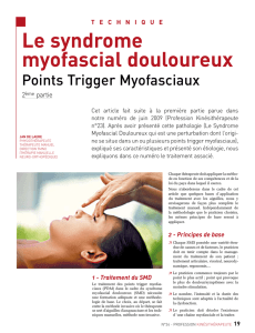 Le syndrome myofascial douloureux Points Trigger Myofasciaux