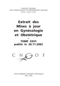 Prise en charge gynécologique pratique dans les syndromes