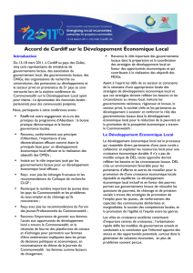 Accord de Cardiff sur le D&eacute;veloppement &Eacute;conomique Local