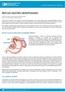 reflux gastro-œsophagien - Groupe Hospitalier Diaconesses Croix