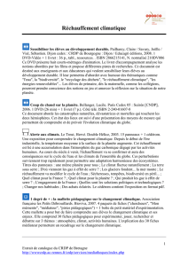 Réchauffement climatique - Espace Educatif