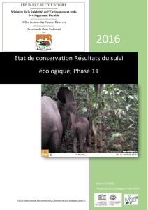 Etat de conservation Résultats du suivi écologique, Phase 11