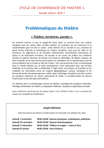 Problématique du théâtre - Université Paris