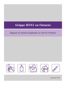 Grippe H1N1 en Ontario - Ministère de la Santé et des Soins de
