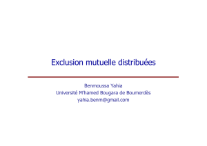 Exclusion mutuelle distribuées