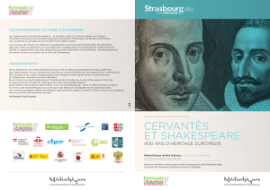 cervantès et shakespeare - Istituto Italiano di Cultura Strasburgo