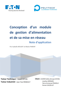 Conception d`un module de gestion d`alimentation et de sa mise en