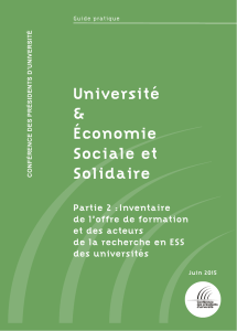 Guide ESS - Partie 2 - Conférence des présidents d`université