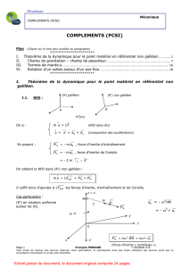 16 - PFD dans un référentiel non galiléen