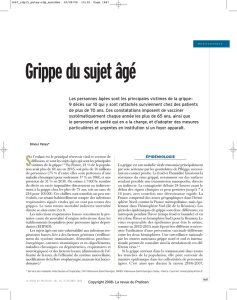 Grippe du sujet âgé