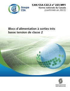 Blocs d`alimentation à sorties très basse tension de classe 2