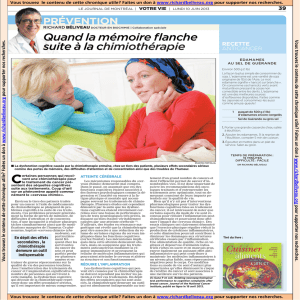 2013-06-10 Quand la mémoire flanche suite à la chimiothérapie