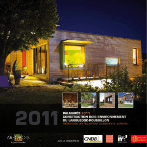 2011 PALMARÈS CONSTRUCTION BOIS ENVIRONNEMENT DU
