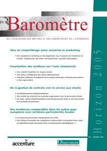 Baromètre 2001 - Observatoire des métiers de l`assurance