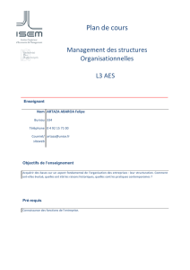 Management des structures organisationnelles