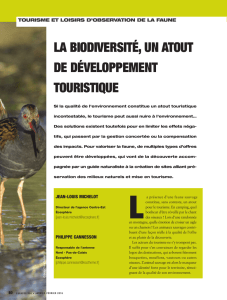 Revue Espaces Janv/Fev 2016 : La biodiversité, un atout de
