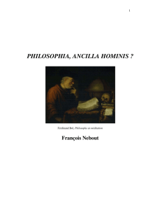 philosophia, ancilla hominis