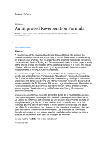 An Improved Reverberation Formula