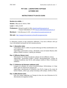 PHY 3040 Instructions et plan de cours 1 PHY 3040