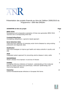 Funded projects 2009/2010 - Agence Nationale de la Recherche
