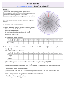 Cours de maths - Terminale ES - Probabilités : lois à densité
