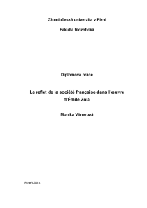 Le reflet de la société française dans l`œuvre d`Émile Zola