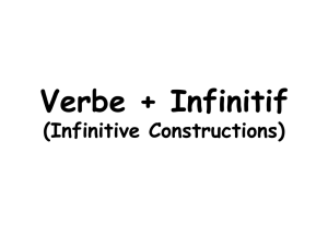 Verbe + Infinitif