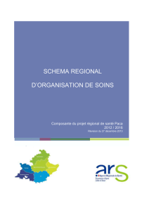Schéma Régional d`Organisation des Soins. ARS PACA, 2011