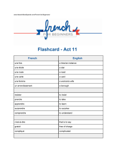 Flashcard - News in Slow French