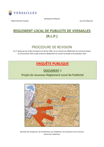 REGLEMENT LOCAL DE PUBLICITE DE VERSAILLES (R.L.P.