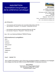 Inscription à la conférence - Cohérence cardiaque France